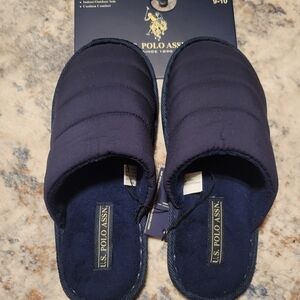 U.S. Polo Assn. Dark Blue Quilted Slippers